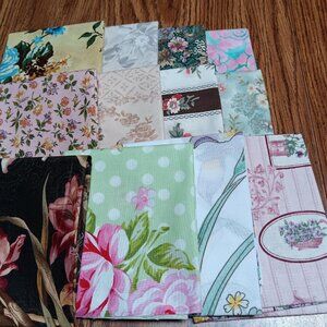 #344  12 Assorted Floral Fat Quarters Lily, Peony... New Quilt Fabric